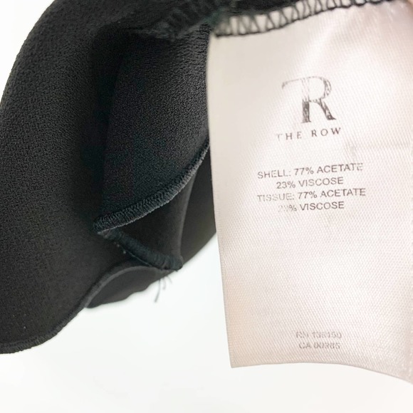 The Row Contrast Seam Crew Black Tee Blouse Top 2 - Picture 7 of 7